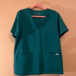 Green Figs Casma Three Pocket Scrub Top Size Extra Large.